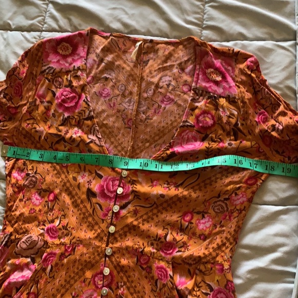 Spell & the Gypsy babushka boho mini dress amber S preowned - Picture 14 of 15